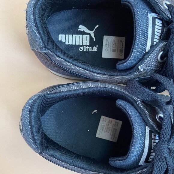 Puma Roma Sneakers - Black Canvas - Size 8.5 Mens/10 Womens - Picture 7 of 10